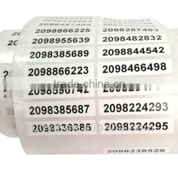 cheap customized roll destructive printed paper sticker