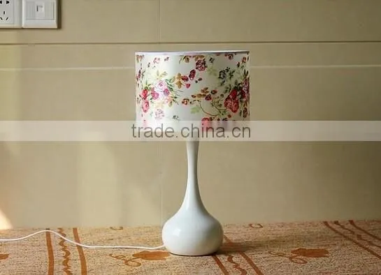 Ceramic Body With Fabric Lampshade Modern Desk Lamp Bedroom Living Room Table Lamp