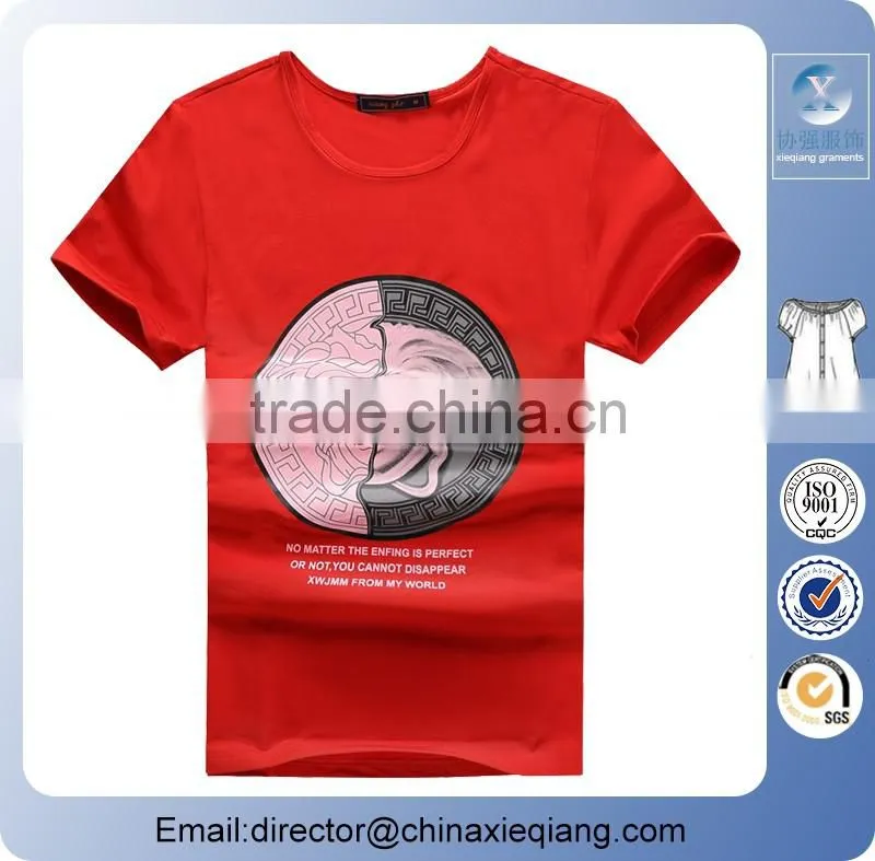 Cheap custom silk screen print men's t shirt with wholesale price
