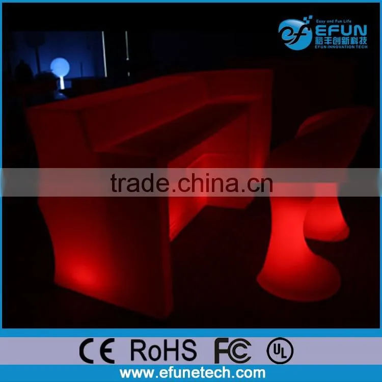 modern led rgb color bar counter,plastic portable led pub commercial bar counters