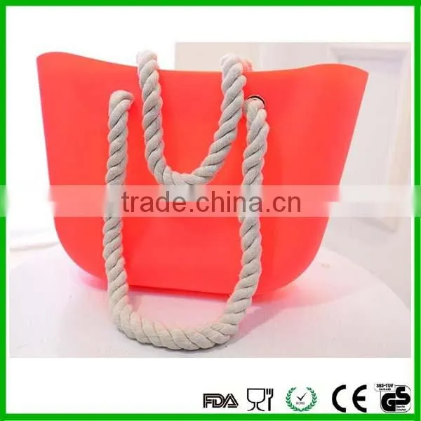 2016 high quality silicone lady custom handbag for sale