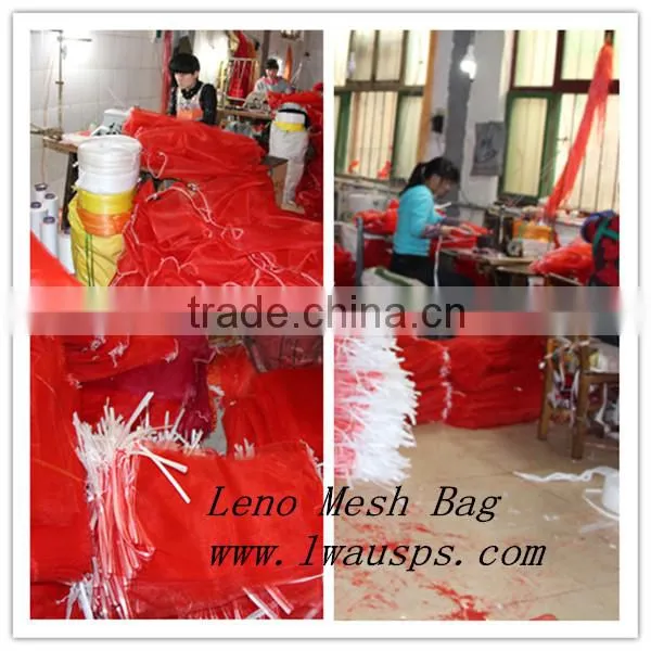 PE drawstring leno mesh bag
