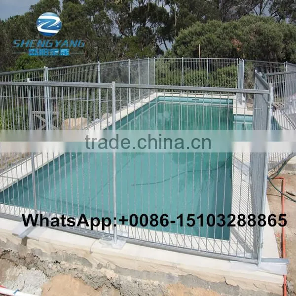 Used folding safety temporary swimming pool fence with door