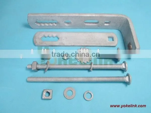 cutout brackets for crossarm mounting