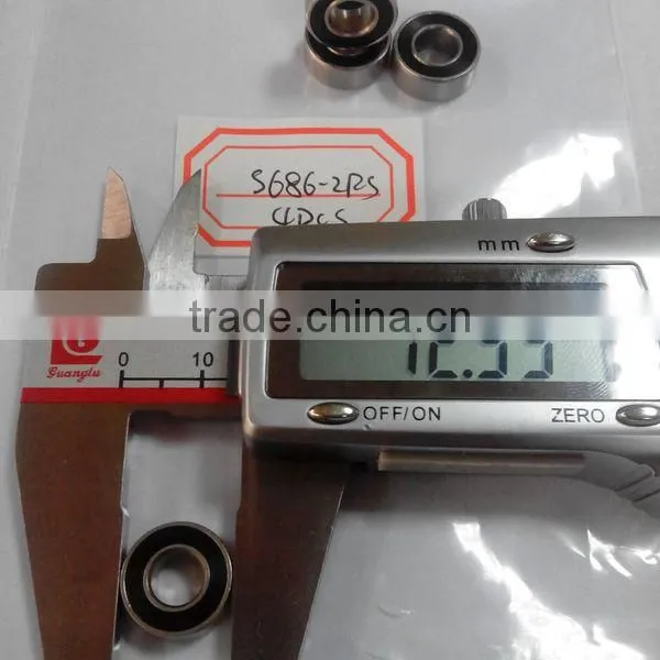Miniature Stainless Steel bearing 686 Deep Groove Ball Bearings S686 2RS