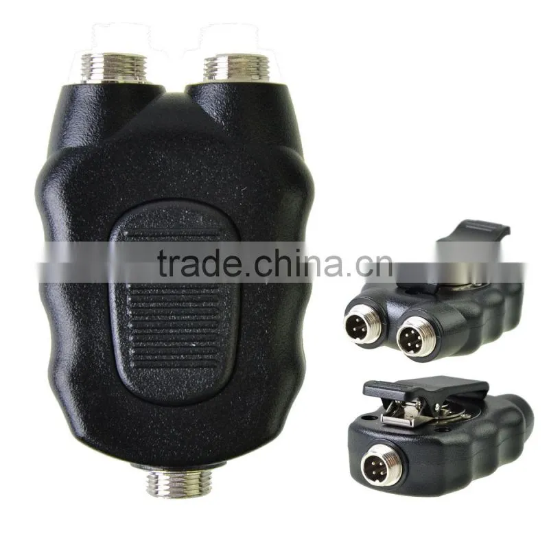 Ear Vibration Headset With Mini Din Finger Ring PTT for Kenwood Two Way Radio