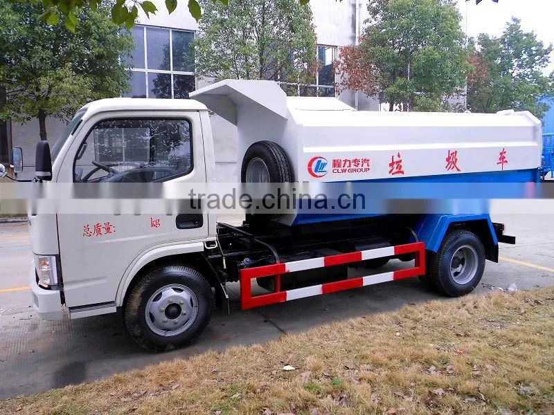 DONGFENG MINI self loading garbage truck for sale, Euro 4 chassis