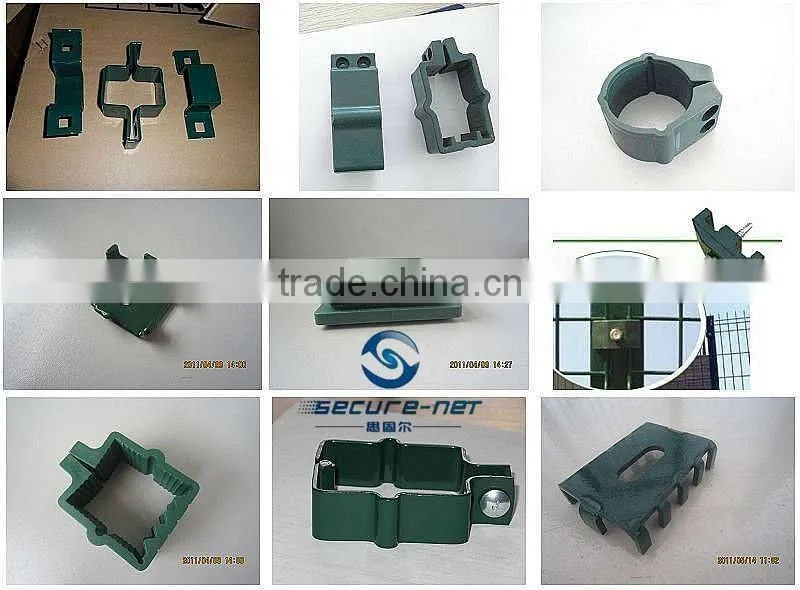 pvc coated garden curved fence panel