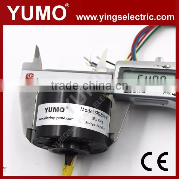 SR1254-6 6wires OD 54mm bore size 12mm through bore slip ring