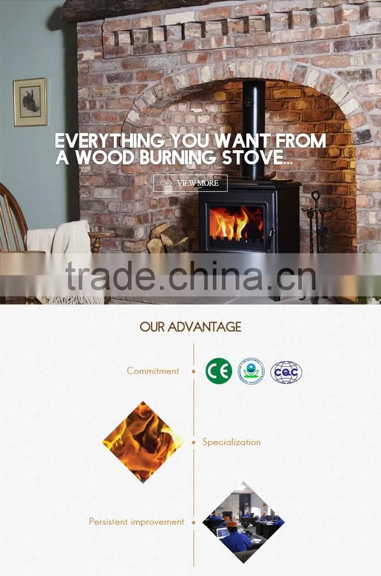 China supplier High Output wood fireplace/wood burning stove with back Boiler Stove
