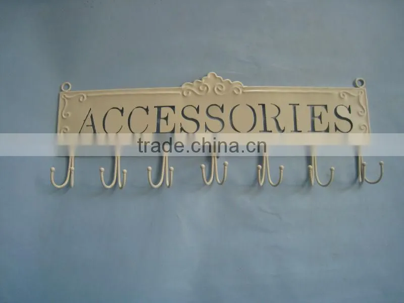 2015 popular vintage white wrought iron wall decor