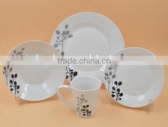 ceramic dinnerware sets 16pcs with big plate 10.5 inch
