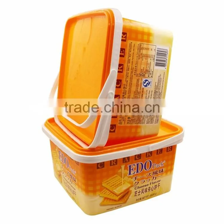 Wholesale Colorful Plastic Container Set with IML Printing, Food Parcel Container