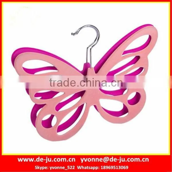 Heart Shape Indoor Flocked Cloth Hanger