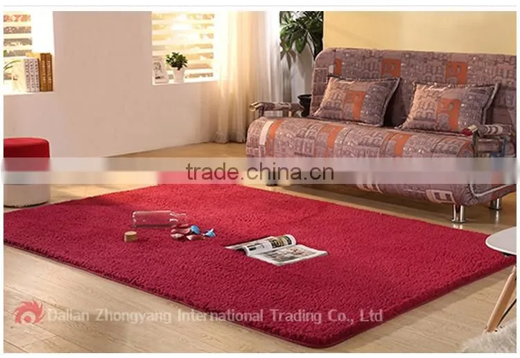 OEM rugs for living room polyester shaggy red flooring carpet
