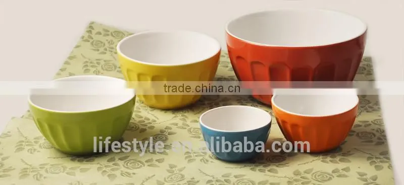 6pcs Mixing Bowl sets, Embossed Salad Bowl,Fruit Bowl
