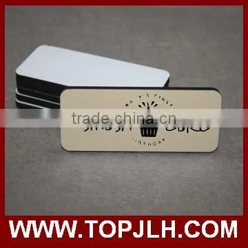 wooden finishing MDF Magnetic Name Tag for sublimation printing