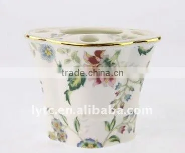 4pcs flower design Ceramic bathroom set