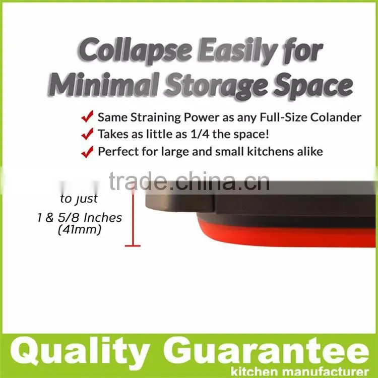 Collapsible Silicone Colander high quality silicone strainer kitchen strainer