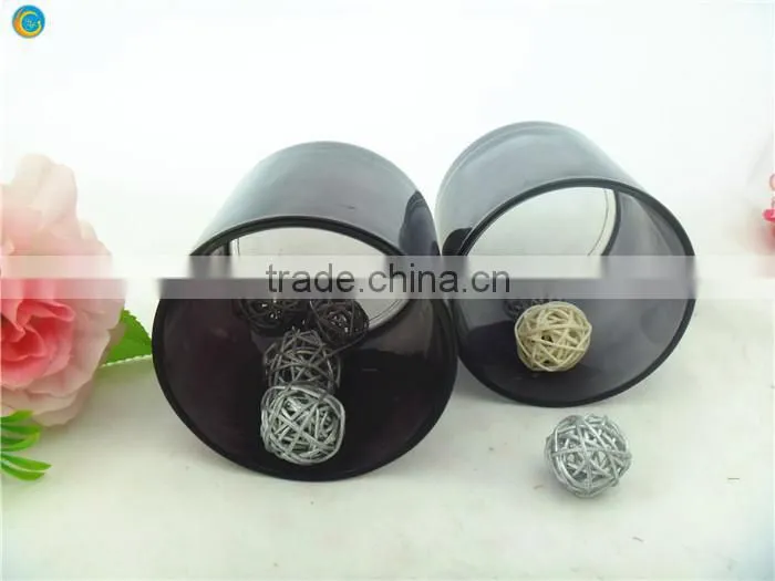 black glass candlestick