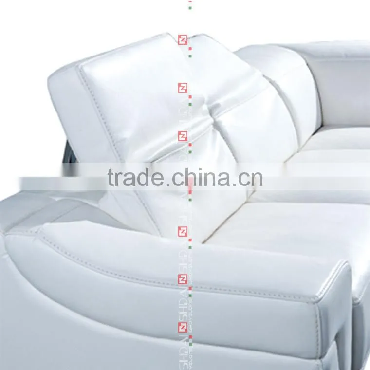 cream leather recliner sofa, modern recliner sofa, french recliner sofa 968