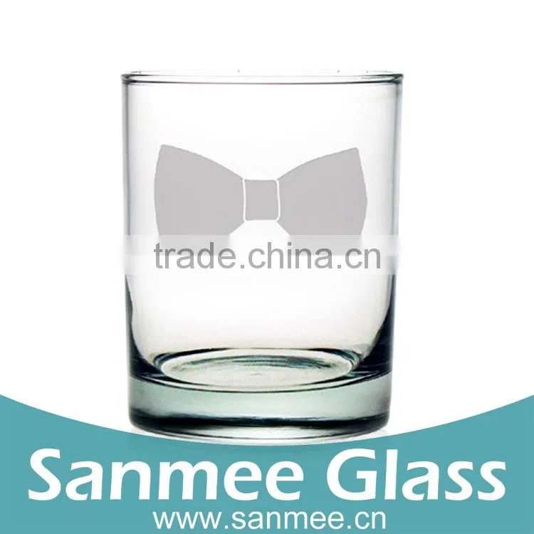 Girls Glass Cup Gift Set Pretty Bow Ties Logo Decal Rocks Glass