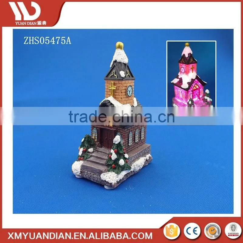 Promotional Gifts House Decoration Items Resinic Craft Led Christmas Light Ornaments With Names