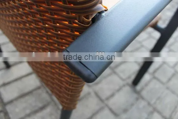 outdoor garden high back dining rattan chair