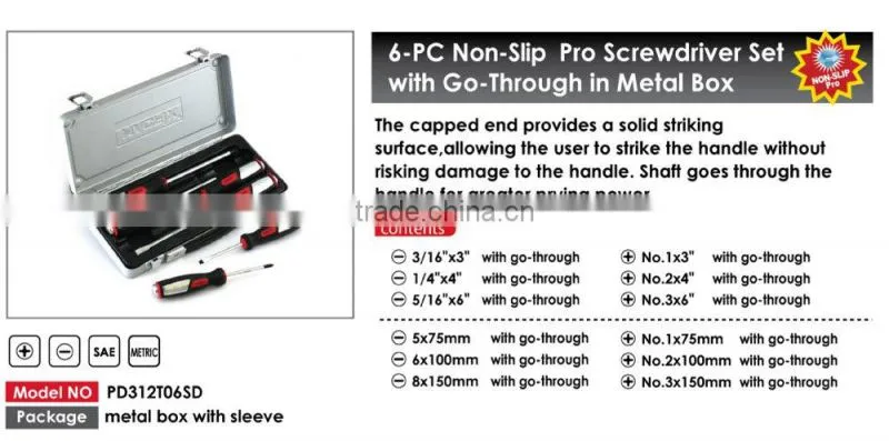 10PC Screwdriver Set With Non-slip Hanle Hand Tool