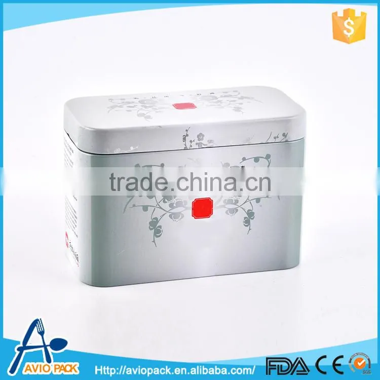 Durable Aviopack 15.4*7.9*10.7cm rectangle metal tin box for sundries