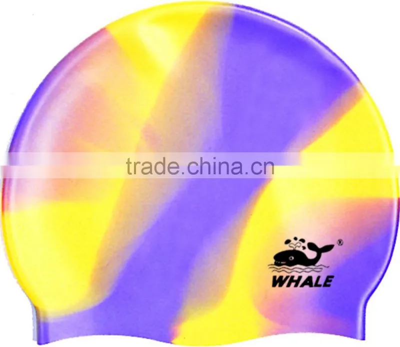 Multi colors fashionable swimming caps with customized logo(CAP-201)