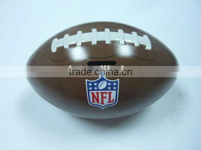 Full color printing egg shaped tin money box for sale