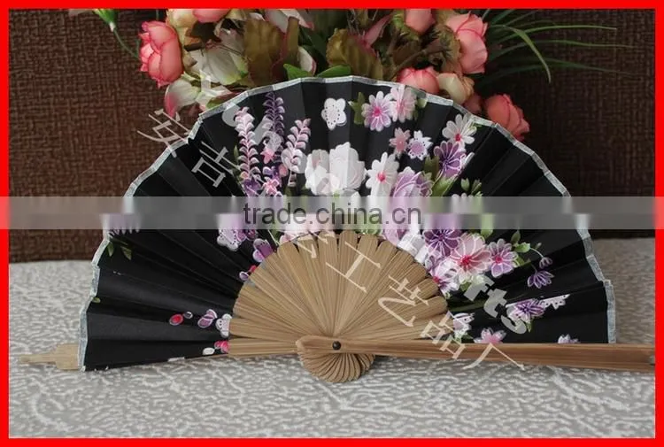 New style windmill shape bamboo fabric fan