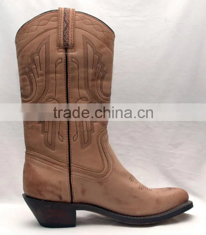 Goodyear welt leather western boots