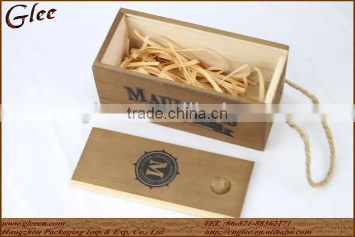 Antique Wooden Watch Box With Logo