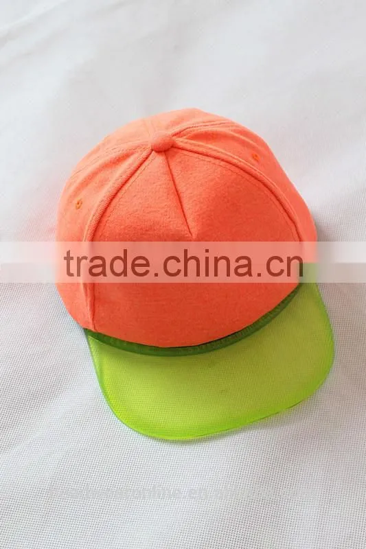 New Style Custom PVC Fluorescence Kid's Baseball Caps China Factory