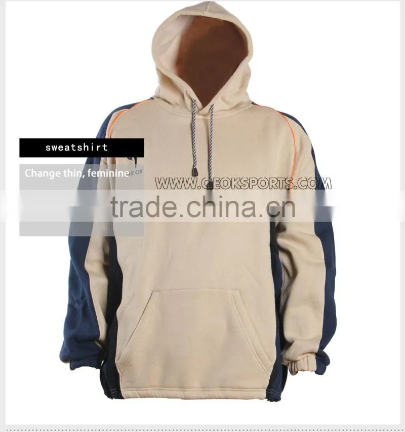 Customized men crewneck sweatshirt with pockets