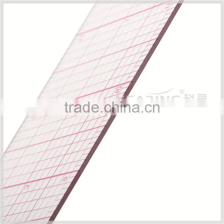 Factory wholesale plastic garment rulers in sandwich printing 2"*24"*0.12cm #8248