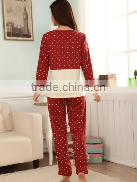 Catton Dog Print Dot cotton funny couples pajamas