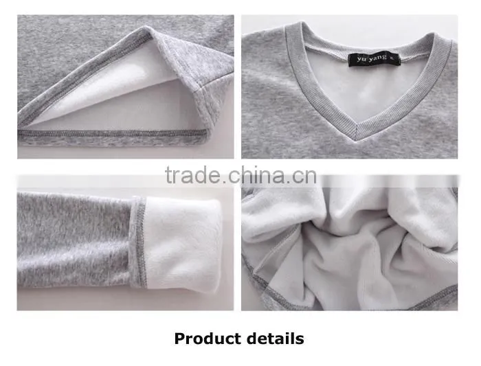 Hot sale v neck men thickened long tshirt wholesale