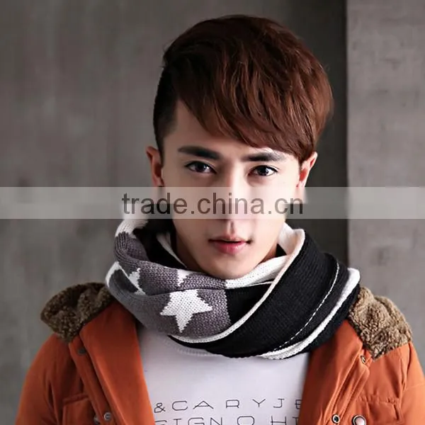 Korean latest American flag Creative stitching design warm knitting scarf,hijab scarf fashion scarves