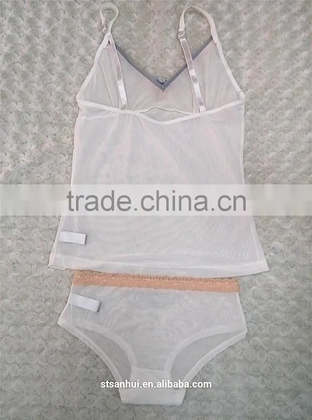 Ladies bulk camisole panty set top newest design low price
