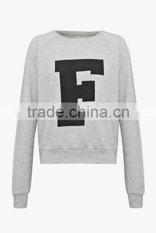 Ladies 100% Cotton Printed Sweatshirt Top