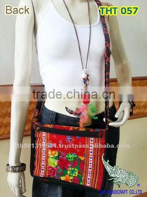 Thai Embroidered HMONG Hill Tribe Tote Hand Bag Shoulder Bag Cross Body Bag
