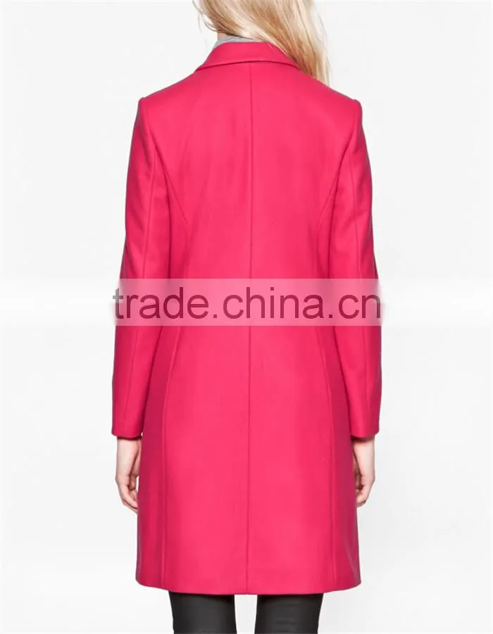 hot sell rose red platform felt japan winter coat