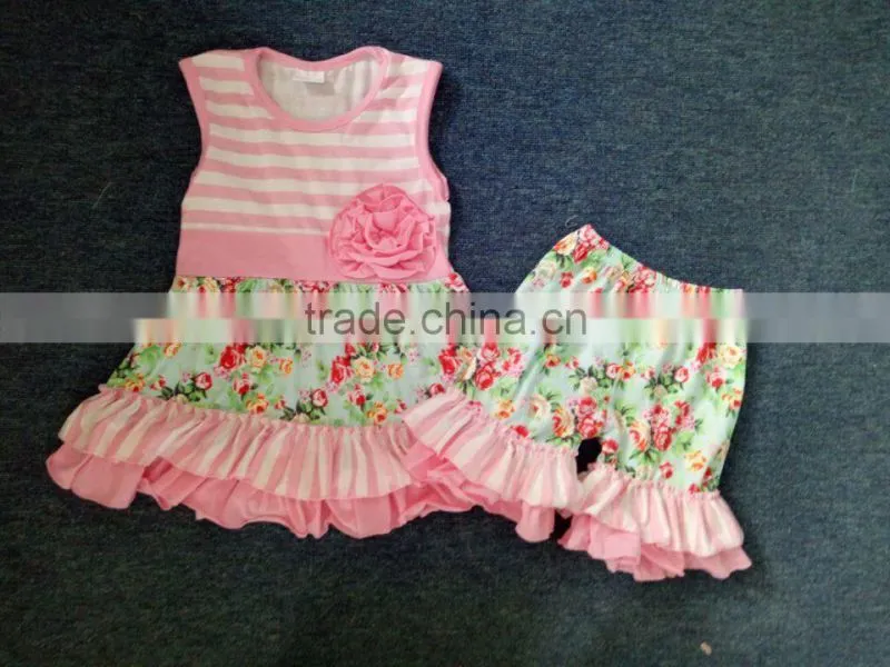 Latest persnickety girls floral outfits children clothes girl 2017 New style sets boutique clothing
