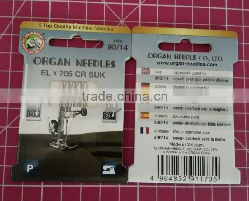 ORGAN NEEDLE ELx705 SUK 705 2022 medium ball point GOOD FOR COVER-OVERLOCK WITH KNITWEAR