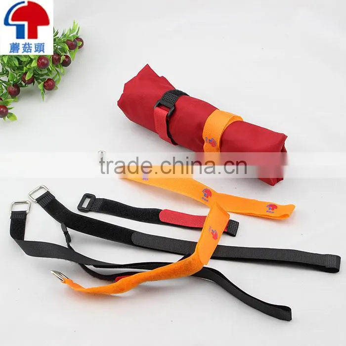 Easy release hook and loop cable ties