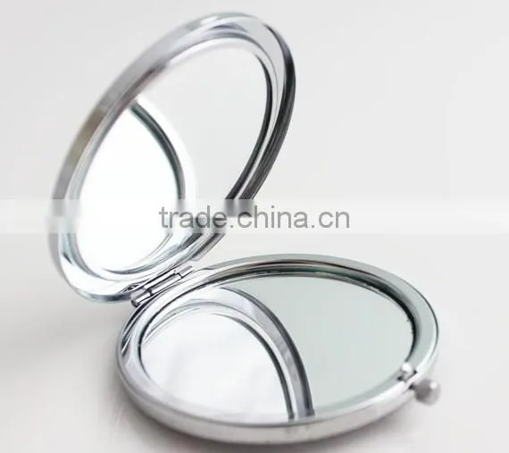 Cosmetic Mirror 2014 for Girl,Modern Design Folding Mirror,Lady's Beauty Pocket Mirror with Two Covers,Double Side Makeup Mirror