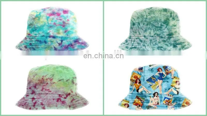 Blank Red Cotton Bucket Hat Boonie Bucket HATS/CAPS